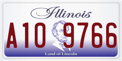 IL license plate A109766