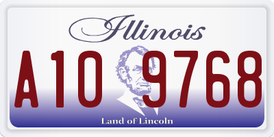 IL license plate A109768
