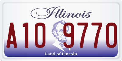 IL license plate A109770