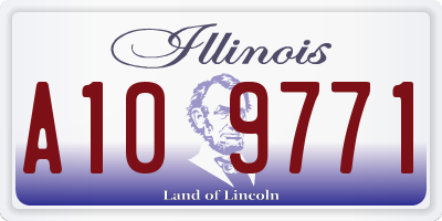 IL license plate A109771