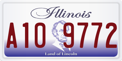 IL license plate A109772
