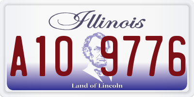 IL license plate A109776