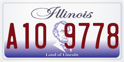 IL license plate A109778