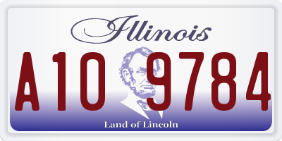 IL license plate A109784