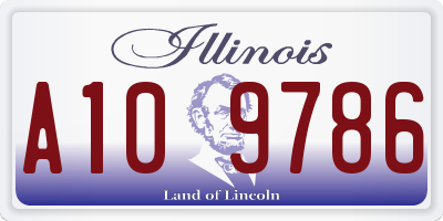 IL license plate A109786