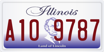 IL license plate A109787