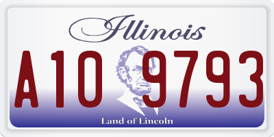 IL license plate A109793