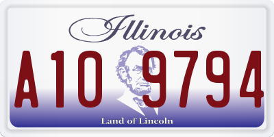 IL license plate A109794