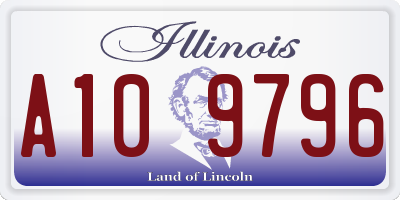 IL license plate A109796