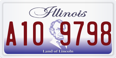 IL license plate A109798