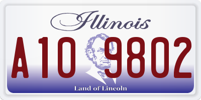 IL license plate A109802