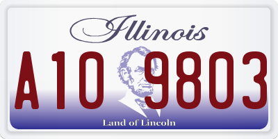 IL license plate A109803