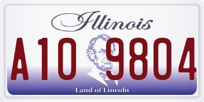 IL license plate A109804