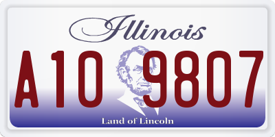 IL license plate A109807