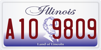 IL license plate A109809