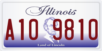 IL license plate A109810