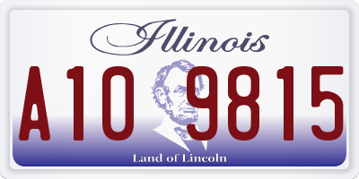 IL license plate A109815