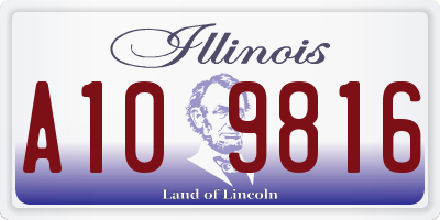 IL license plate A109816