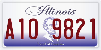 IL license plate A109821