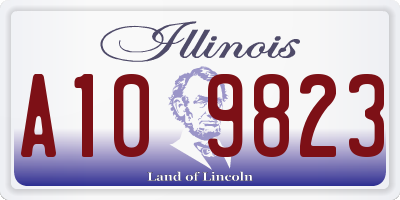 IL license plate A109823