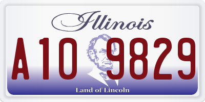 IL license plate A109829