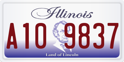 IL license plate A109837