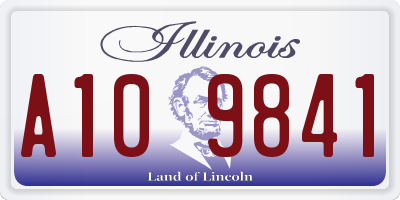 IL license plate A109841