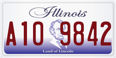 IL license plate A109842