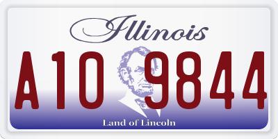 IL license plate A109844