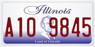 IL license plate A109845