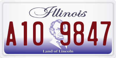 IL license plate A109847