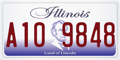 IL license plate A109848