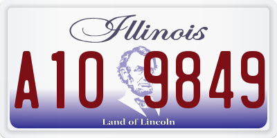 IL license plate A109849