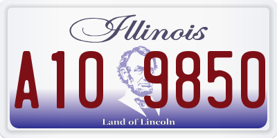 IL license plate A109850