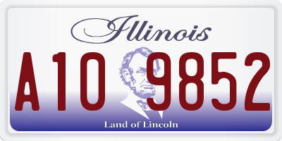 IL license plate A109852