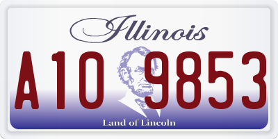 IL license plate A109853