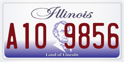 IL license plate A109856