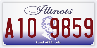 IL license plate A109859