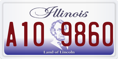 IL license plate A109860