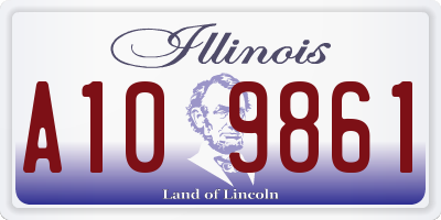 IL license plate A109861