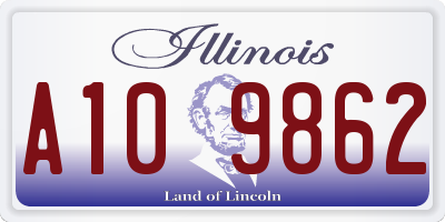 IL license plate A109862