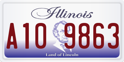 IL license plate A109863