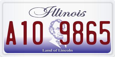 IL license plate A109865