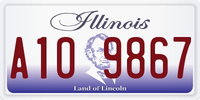 IL license plate A109867