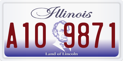 IL license plate A109871
