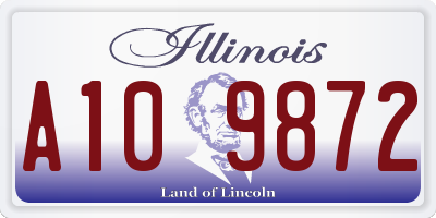 IL license plate A109872