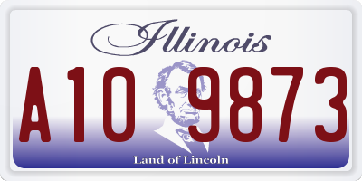 IL license plate A109873