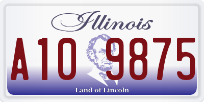 IL license plate A109875