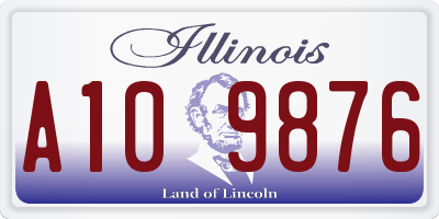 IL license plate A109876