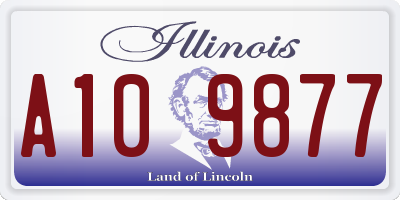 IL license plate A109877